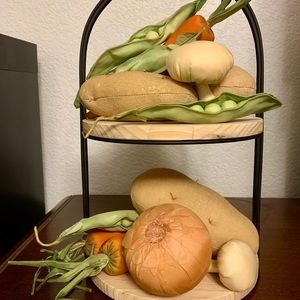 Vintage silk vegetables -14pieces